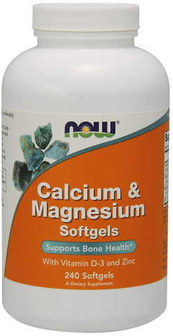NOW Calcium & Magnesium - 240 Soft Gels