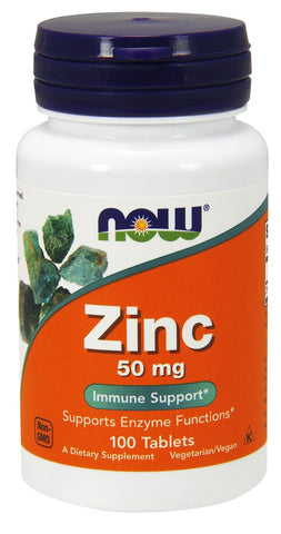 NOW Zinc 50 mg - 100 Tablets