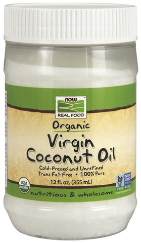 NOW (Coconut Oil, Virgin Organic 12 fl. Oz.)