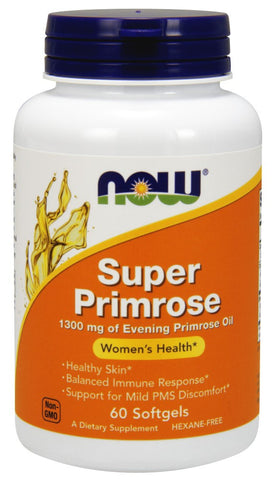 NOW Super Primrose 1300 mg - 60 Soft Gels
