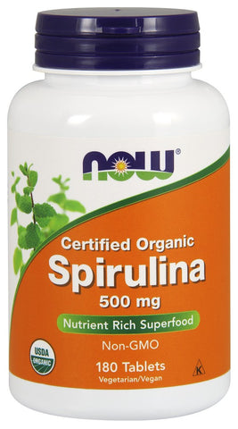 NOW Spirulina 500 mg - 180 Tablets