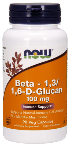 NOW Beta 1,3/1,6- D -Glucan 100 mg - 90 Vegetarian Capsules