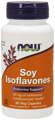 NOW Soy Isoflavones 150 mg – 60 Vegetarian Capsules - Non-GE