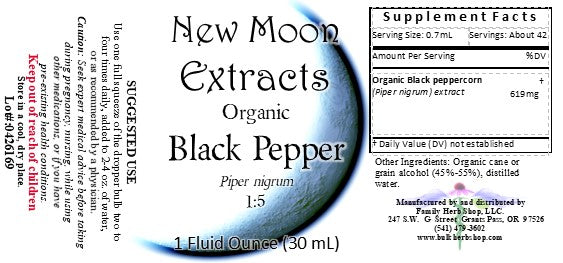 Black Pepper Tincture (Organic)