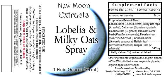 Lobelia & Milky Oats Tincture Blend