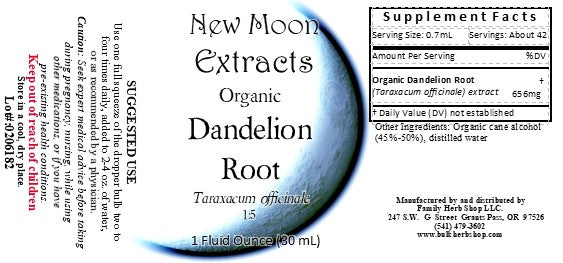 Dandelion Root Tincture (Fresh Organic)