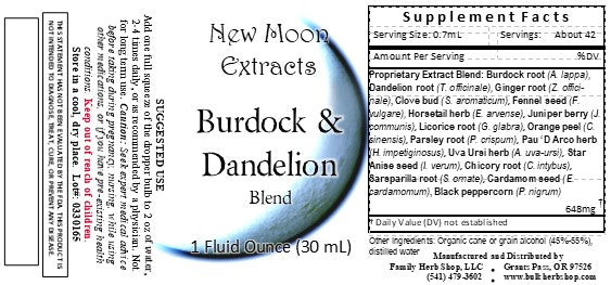 Burdock & Dandelion Tincture Blend
