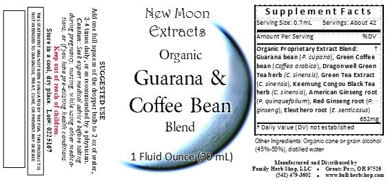Guarana & Coffee Bean Tincture Blend (Organic)
