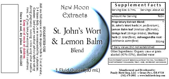 St. John's Wort & Lemon Balm Tincture Blend
