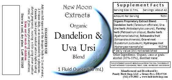 Dandelion & Uva Ursi Tincture Blend (Organic)