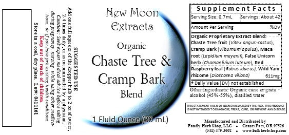Chaste Tree & Cramp Bark Tincture Blend (Organic)