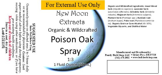 Soothing Poison Oak Spray (Organic, Wildcrafted)