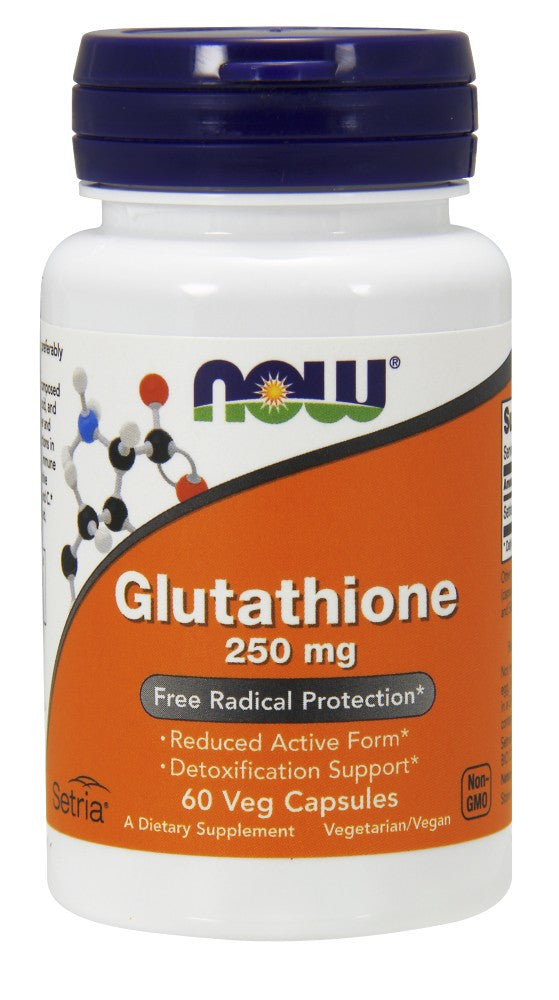 NOW Glutathione 250 mg - 60 Vegetarian Capsules