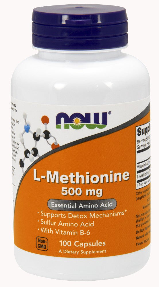 NOW L-Methionine 500 mg - 100 Capsules