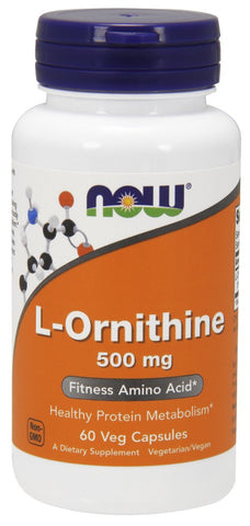 NOW L-Ornithine 500 mg - 60 Capsules