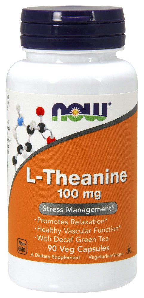 NOW Theanine 100 mg - 90 Vegetarian Capsules