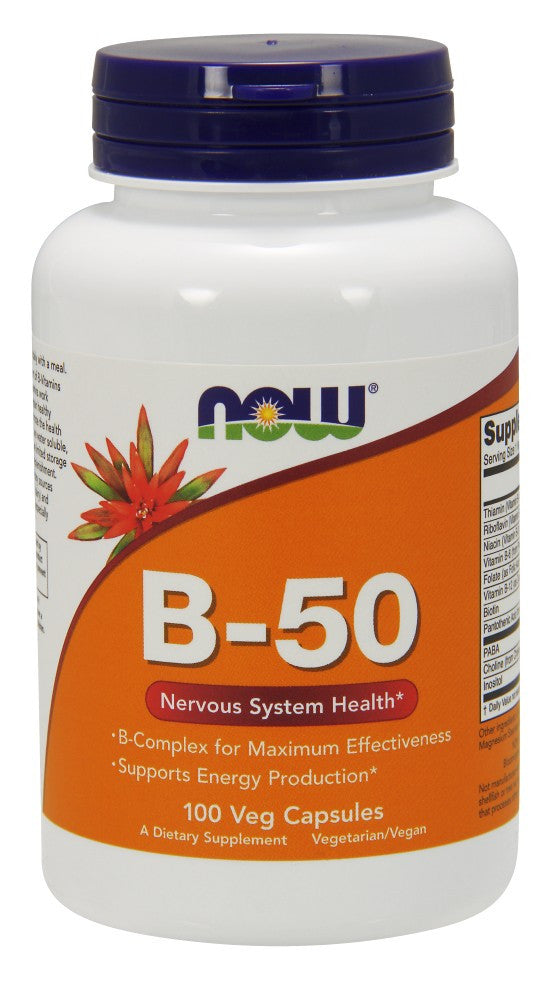 NOW Vitamin B-50 Caps - 100 Capsules