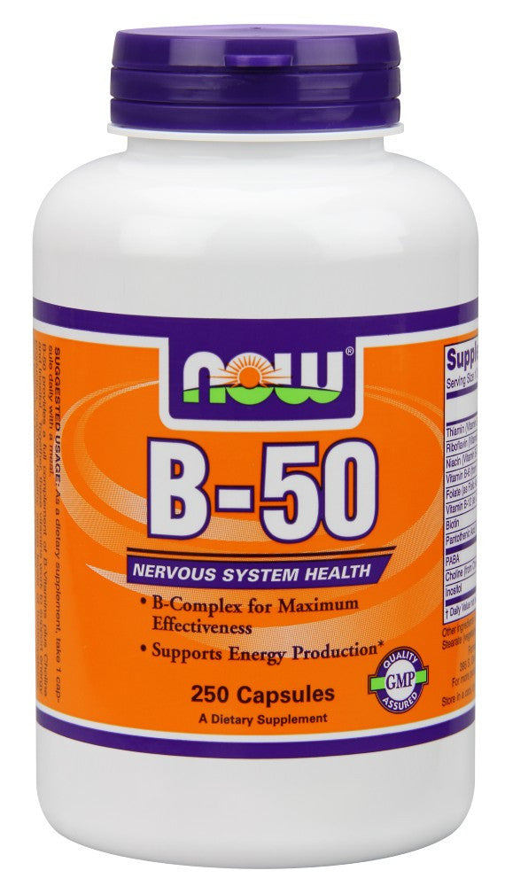 NOW Vitamin B-50 Caps - 250 Capsules