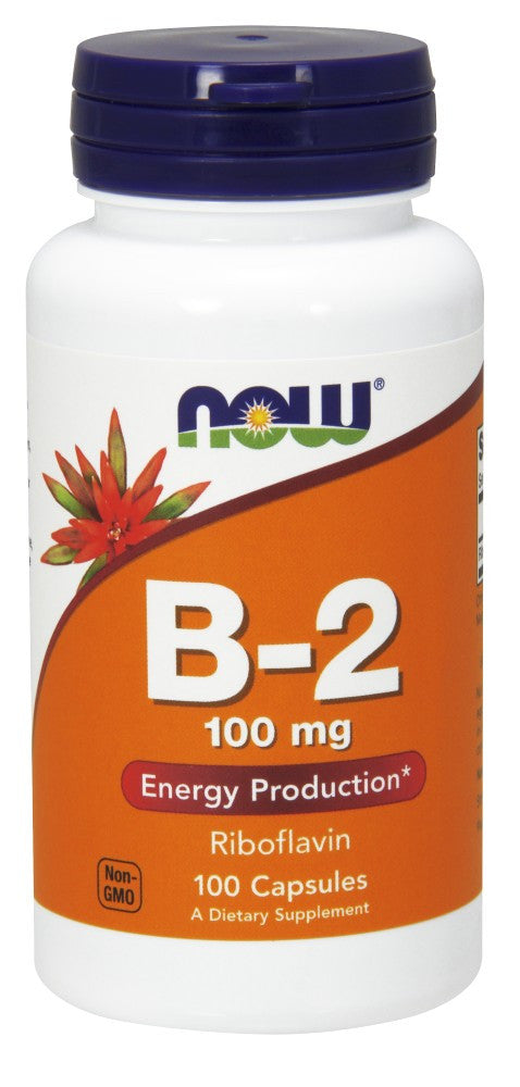 NOW Vitamin B-2 (Riboflavin) 100mg - 100 Capsules