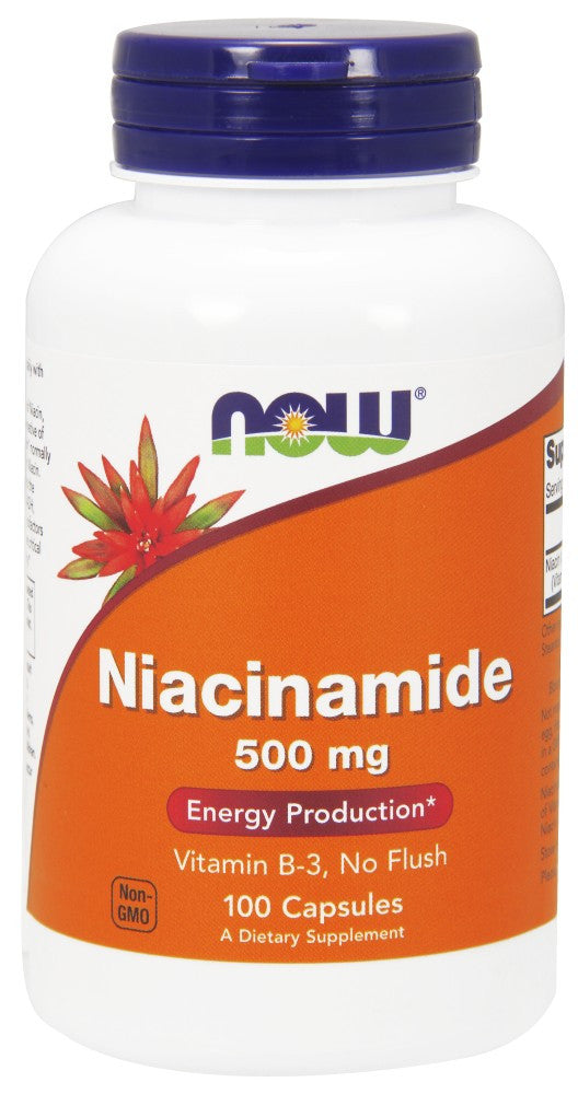 NOW Niacinamide (B-3) 500 mg - 100 Capsules