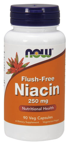 NOW Flush-Free Niacin - 250 mg - 90 Vegetarian Capsules