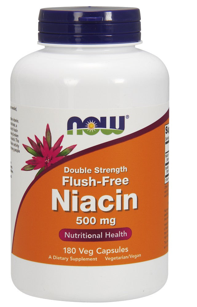 NOW Flush-Free Niacin 500 mg - 90 Vegetarian Capsules