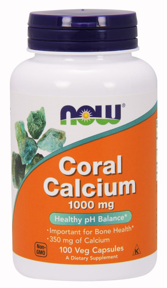 NOW Coral Calcium 1,000 mg - 100 Vegetarian Capsules