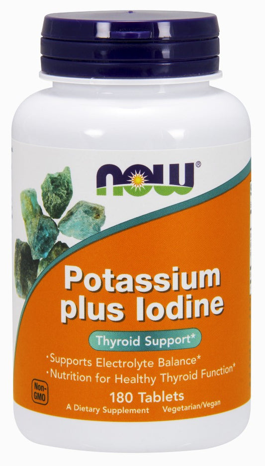 NOW Potassium plus Iodine - 180 Tablets