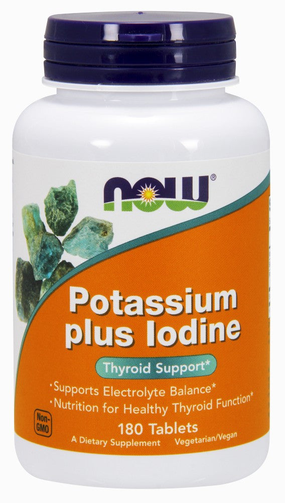 NOW Potassium plus Iodine - 180 Tablets
