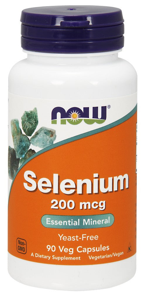 NOW Selenium 200 mcg Yeast Free - 90 Vegetarian Capsules