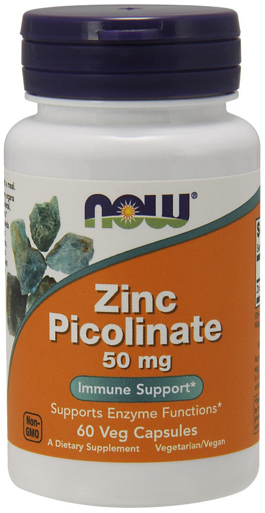 NOW Zinc Picolinate 50 mg - 60 Capsules