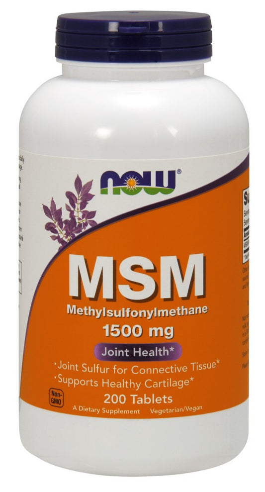 NOW MSM 1500mg Vegetarian - 200 Tablets