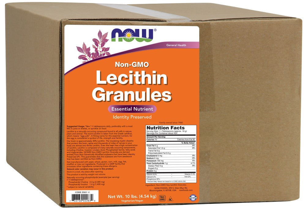 NOW Lecithin Granules (Non-GMO) - 10 lbs.