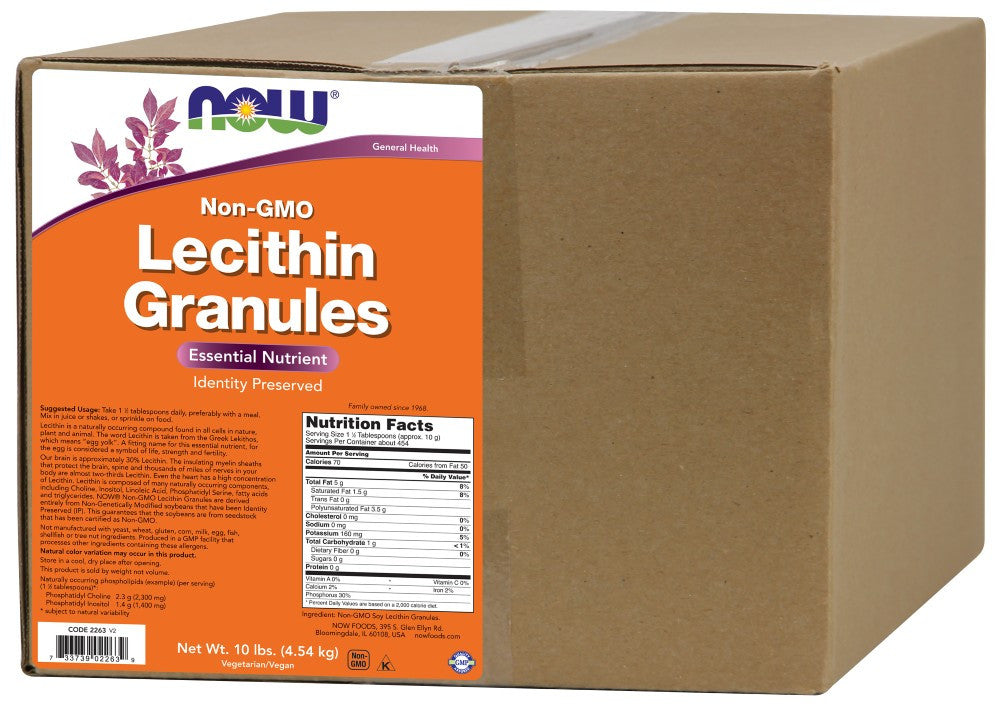 NOW Lecithin Granules (Non-GMO) - 10 lbs.