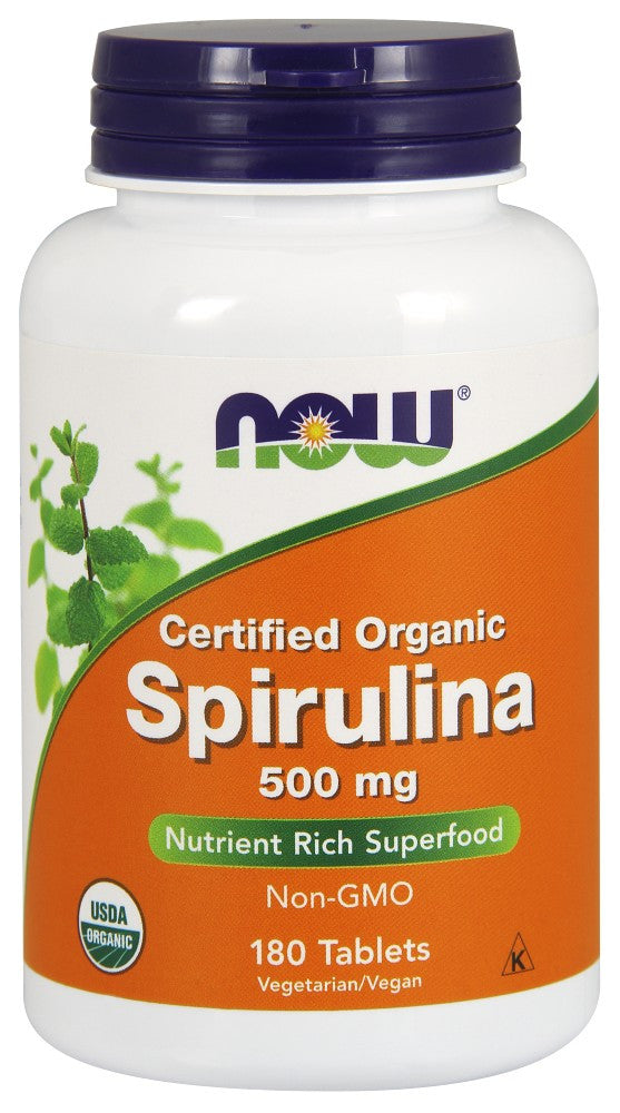 NOW Spirulina 500 mg - 180 Tablets