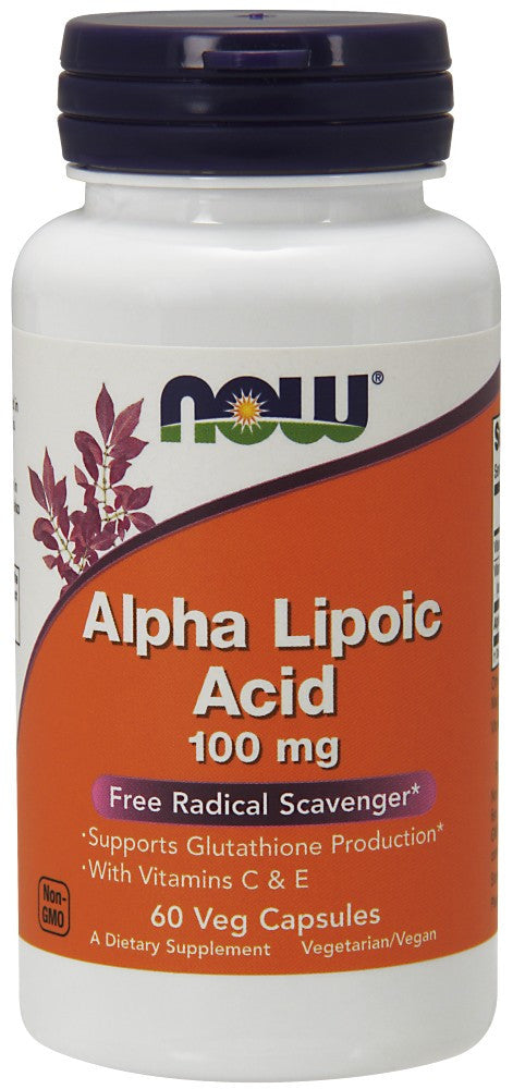 NOW Alpha Lipoic Acid 100 mg - 60 Vegetarian Capsules