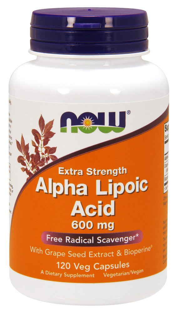 NOW Alpha Lipoic Acid 600mg - 120 Vegetarian Capsules