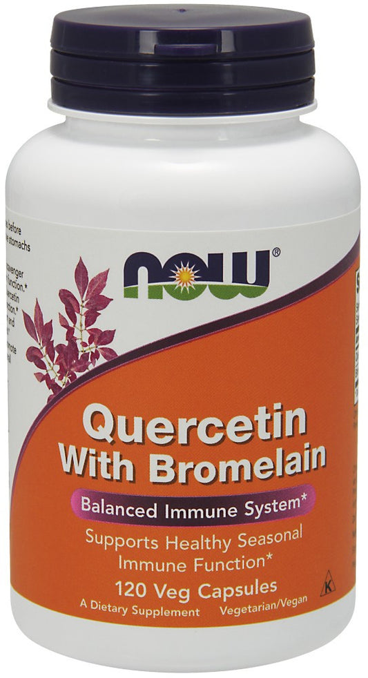 NOW Quercetin with Bromelain - 120 Vegetarian Capsules