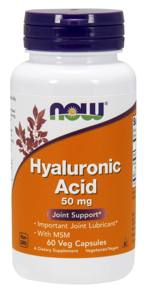 NOW Hyaluronic Acid with MSM - 60 Vegetarian Capsules