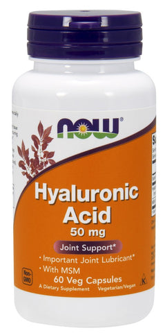 NOW Hyaluronic Acid with MSM - 60 Vegetarian Capsules