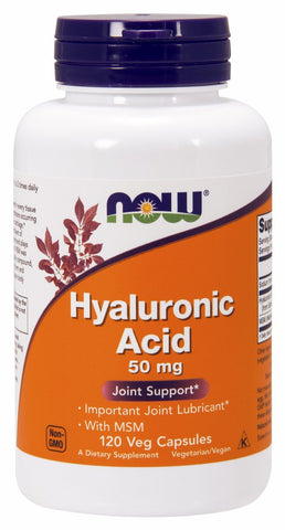 NOW Hyaluronic Acid with MSM - 120 Vegetarian Capsules