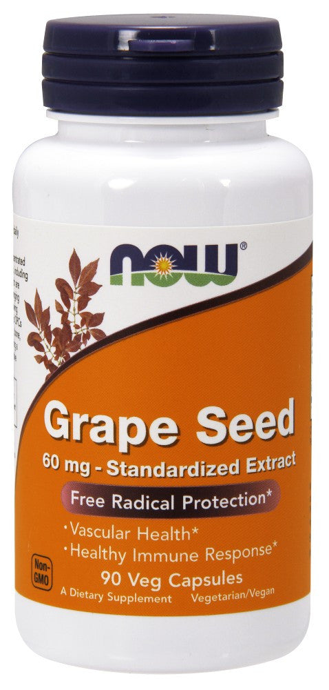 NOW Grape Seed Antioxidant 60 mg - 90 Vegetarian Capsules