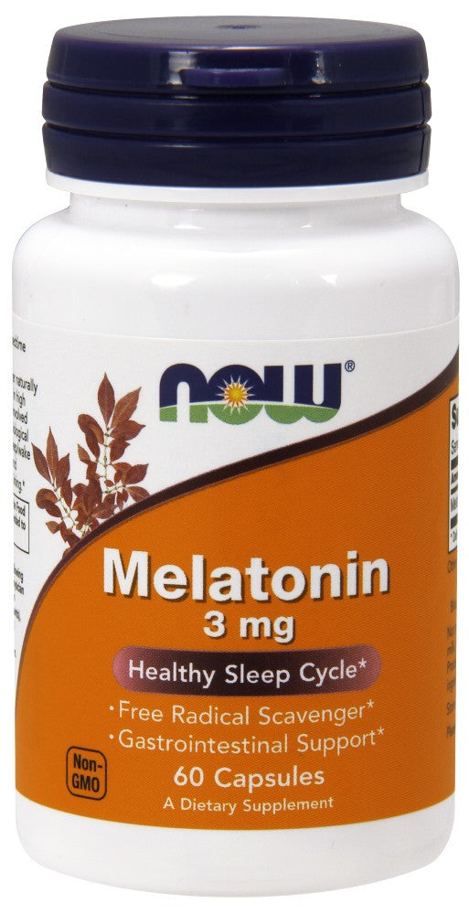 NOW Melatonin 3 mg - 60 Capsules