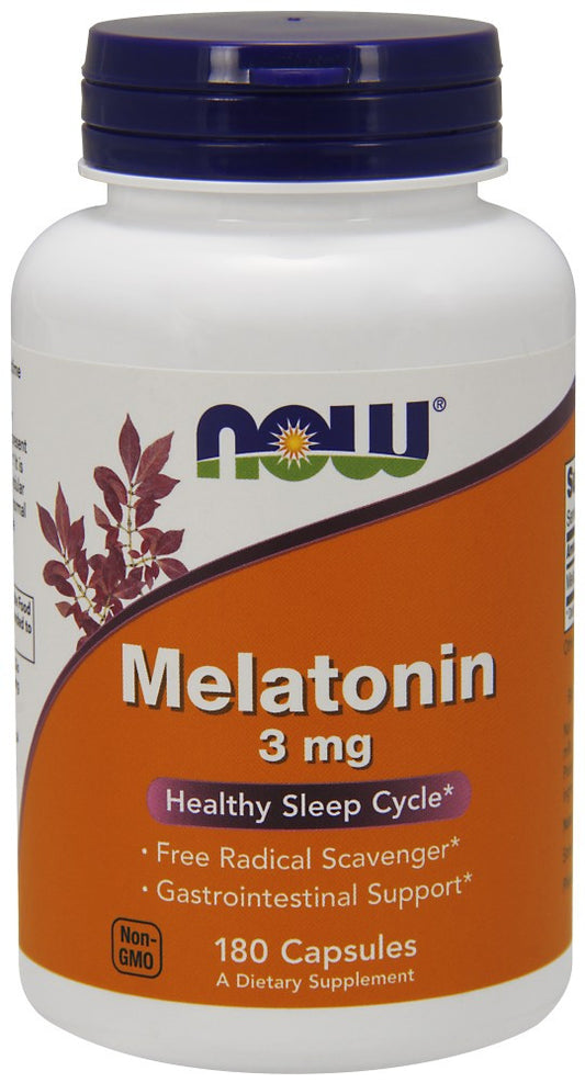 NOW Melatonin 3 mg - 180 Capsules