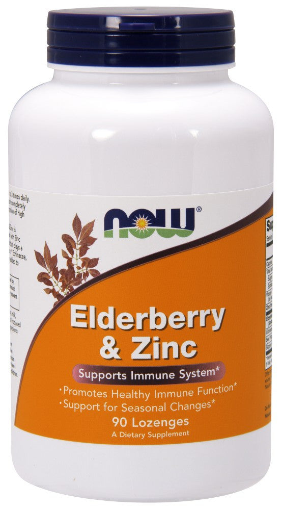 NOW Elderberry & Zinc - 90 Lozenges