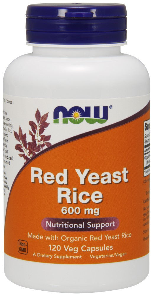 NOW Red Yeast Rice 600 mg - 120 Vegetarian Capsules