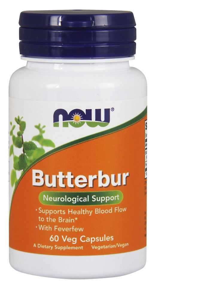 NOW Butterbur with Feverfew - 60 Vegetarian Capsules