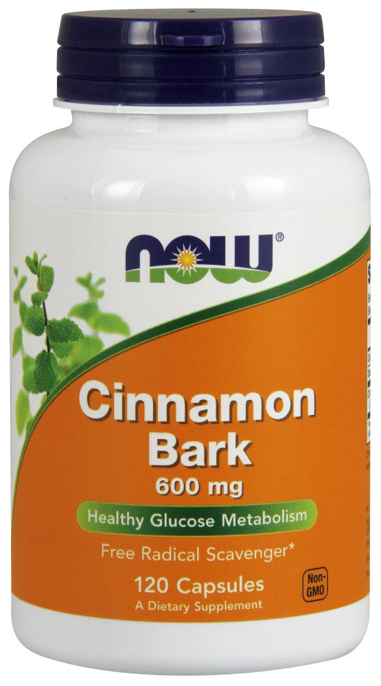 NOW Cinnamon Bark 600 mg - 120 Capsules