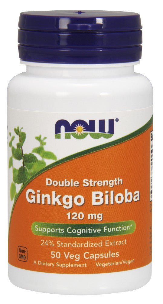 NOW Ginkgo Biloba 120 mg - 50 Vegetarian Capsules