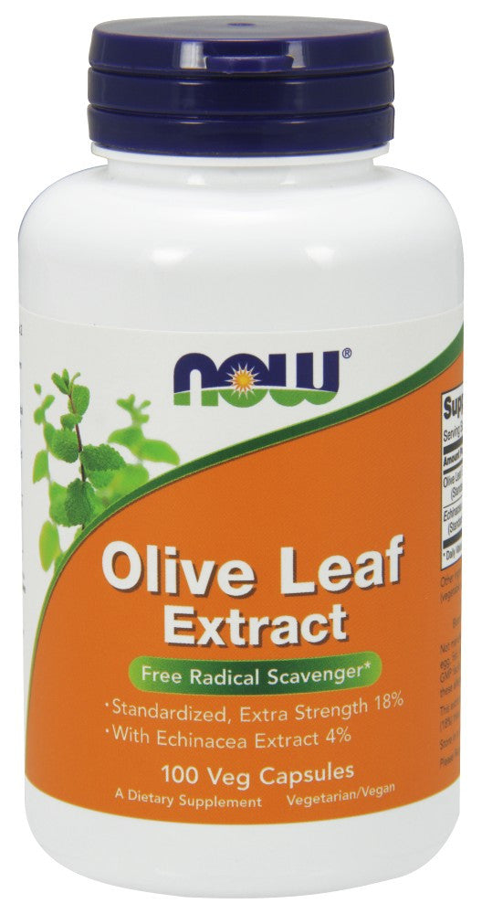 NOW Olive Leaf Extract Extra Strength - Vegetarian - 50 Vegetarian Capsules